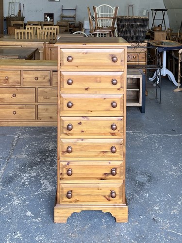 Gorgeous tall solid pine chest - gorgeous,