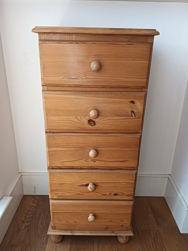Solid pine tall chest - solid, of