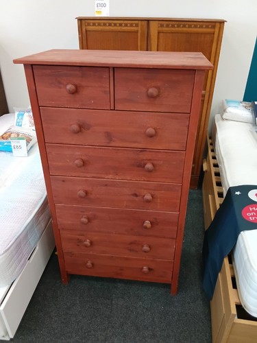 Solid pine tallboy - chest, of