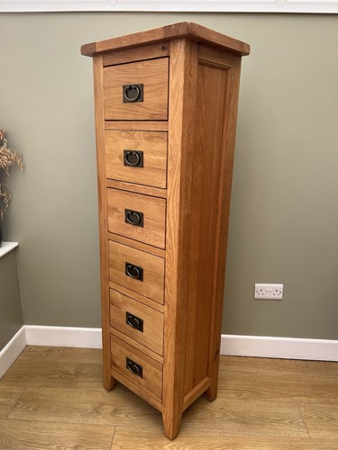 Tall oak drawer - oak, 6
