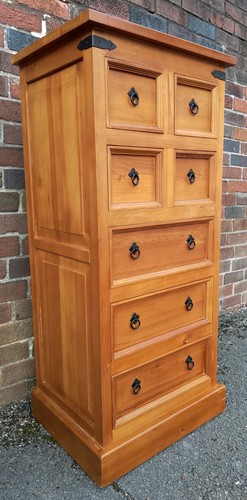Rustic solid pine tallboy - solid,