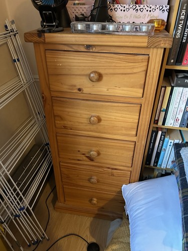 Pine tallboy chest - pine,