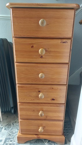 Solid pine chest drawers - chest, of