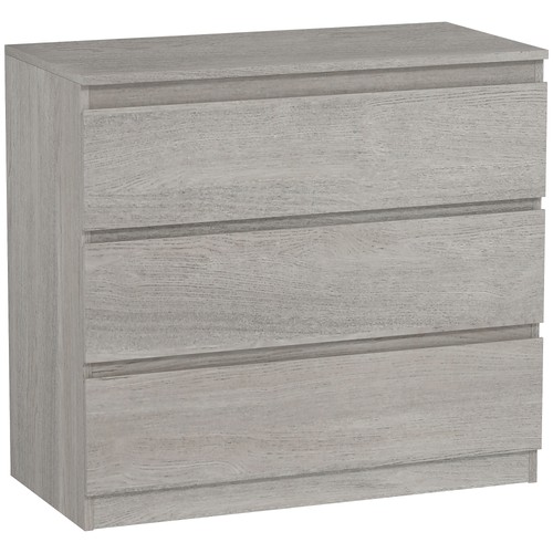 Chest three drawers - -, grey