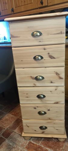 Solid pine drawer tall boy - solid,