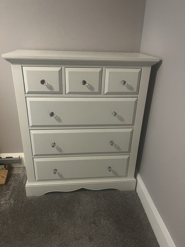 Lovely white tallboy chest - white,