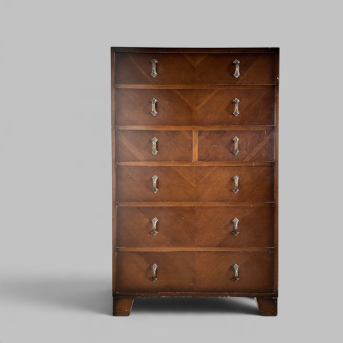 Vintage oak tallboy chest - vintage,