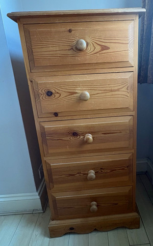 Solid pine drawer tall boy - drawer,