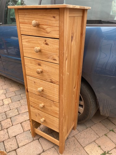 Solid pine tallboy chest - pine,