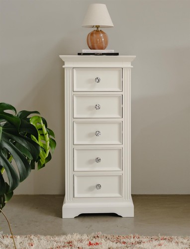 Tallboy white chest - of, drawers