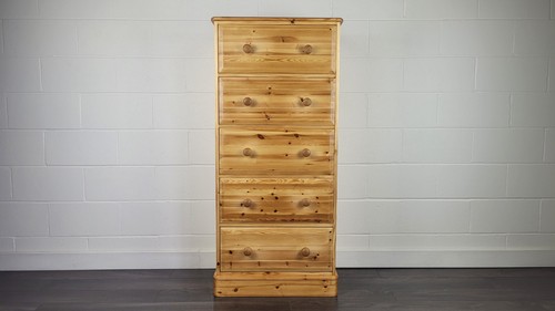 Vintage solid pine tallboy - tallboy, six