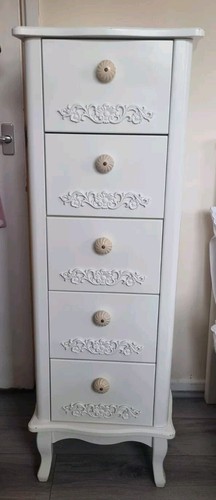 Ivory 5drawer tall boy - ivory,