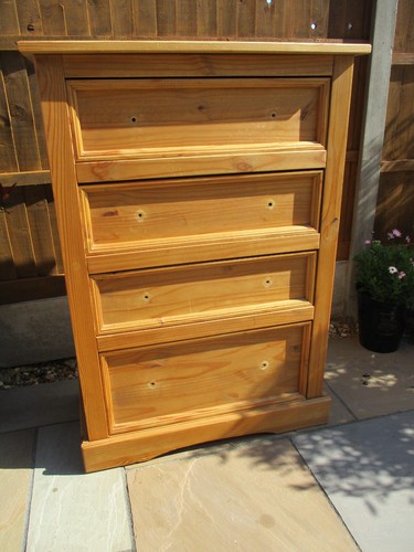 Pine tallboy chest drawers - of,