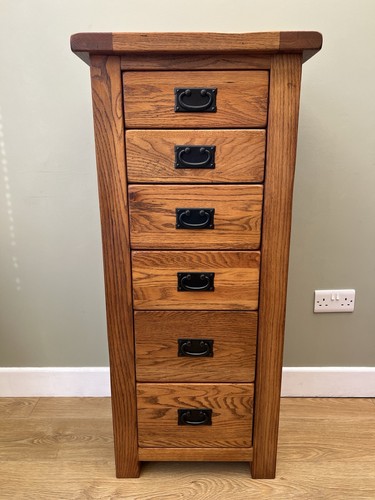 Rustic oak drawer - oak, tall