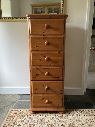 Vintage solid pine tallboy - pine,