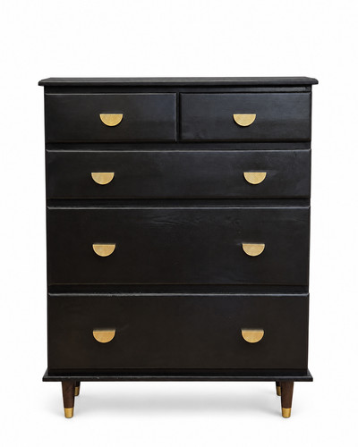 Black tallboy chest - black,