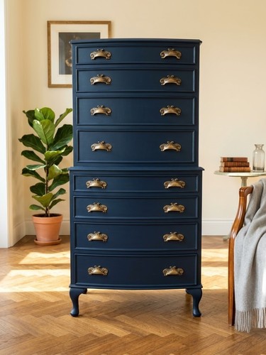 Vintage navy blue tallboy - blue,